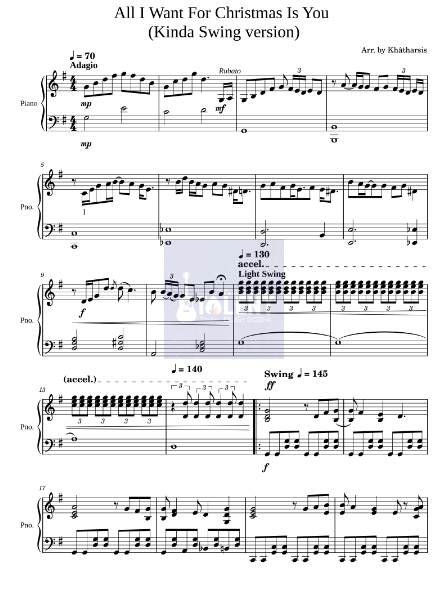 Tải FREE All I Want For Christmas Is You sheet nhạc Piano PDF
