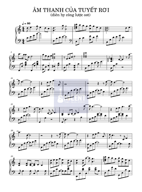 Tải FREE Âm Thanh Của Tuyết Rơi sheet nhạc Piano PDF