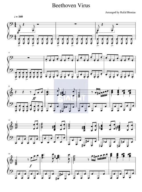 Tải FREE Beethonven Virus sheet nhạc Piano PDF