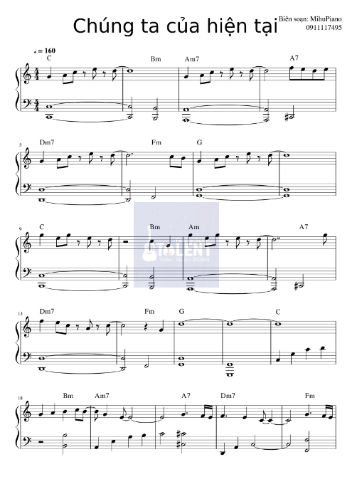 Tải FREE Chúng Ta Của Hiện Tại sheet nhạc Piano PDF