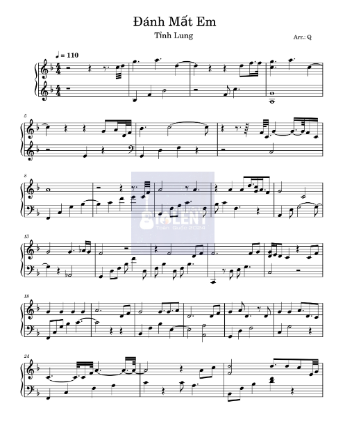 Tải FREE Đánh Mất Em sheet nhạc Piano PDF
