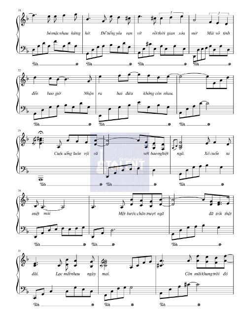 Tải FREE Để Nhớ Một Thời Ta Đã Yêu sheet nhạc Piano PDF