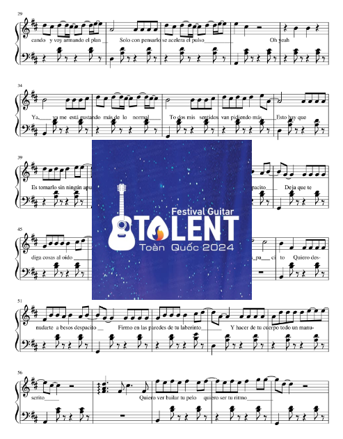 Tải FREE Despacito sheet nhạc Piano PDF
