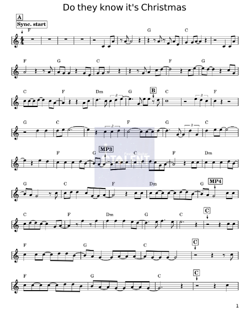 Tải FREE Do they know it's Christmas sheet nhạc Piano PDF