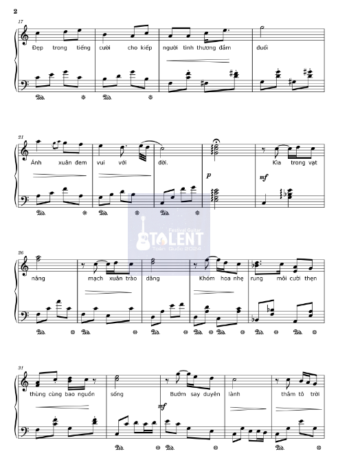 Tải FREE Đón Xuân sheet nhạc Piano PDF
