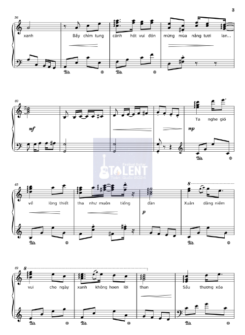 Tải FREE Đón Xuân sheet nhạc Piano PDF