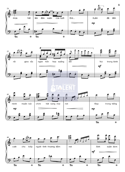 Tải FREE Đón Xuân sheet nhạc Piano PDF
