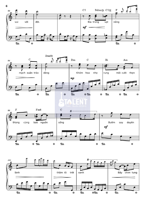Tải FREE Đón Xuân sheet nhạc Piano PDF
