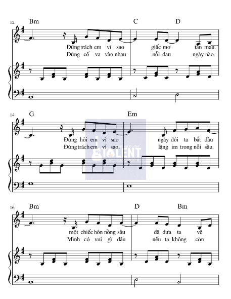Tải FREE Đừng Hỏi Em sheet nhạc Piano PDF