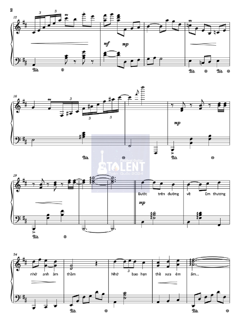 Tải FREE Đường Xưa sheet nhạc Piano PDF