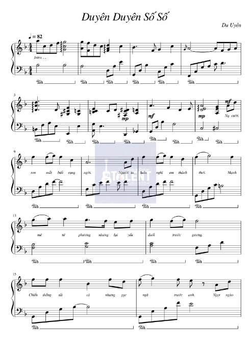 Tải FREE Duyên Duyên Số Số sheet nhạc Piano PDF