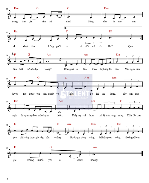 Tải FREE Duyên Phận sheet nhạc Piano PDF