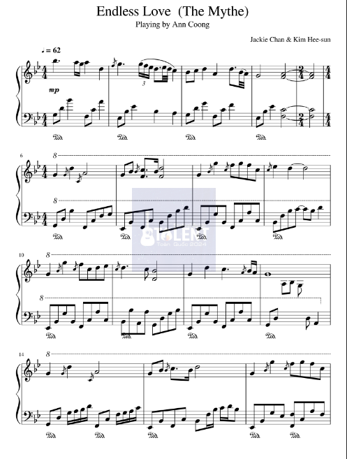 Tải FREE Endless Love (The Mythe) sheet nhạc Piano PDF
