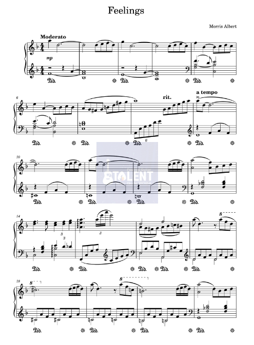 Tải FREE Feelings sheet nhạc Piano PDF