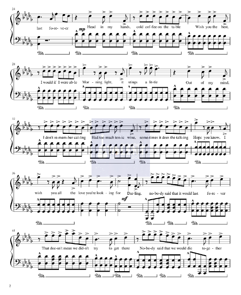 Tải FREE Forever sheet nhạc Piano PDF