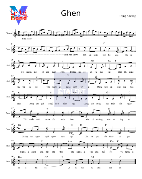 Tải FREE Ghen sheet nhạc Piano PDF