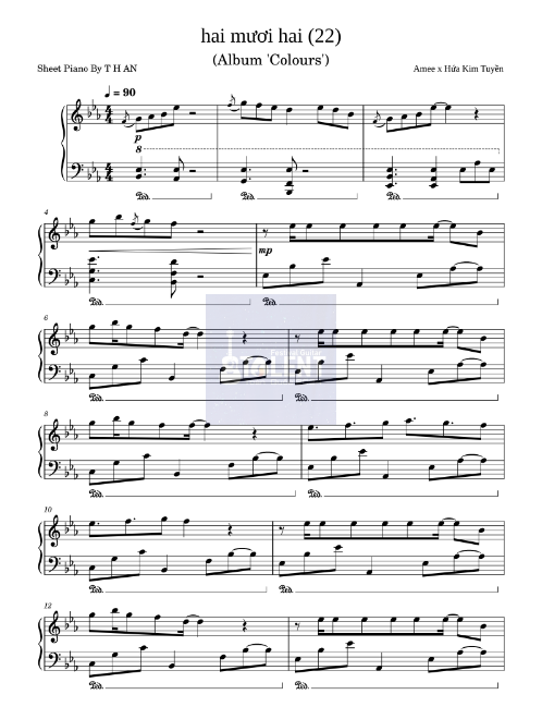 Tải FREE Hai Mươi Hai sheet nhạc Piano PDF