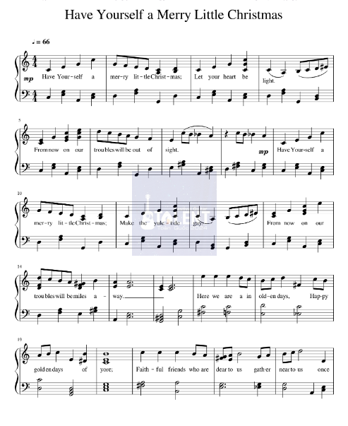 Tải FREE Have Yourself a Merry Little Christmas sheet nhạc Piano PDF