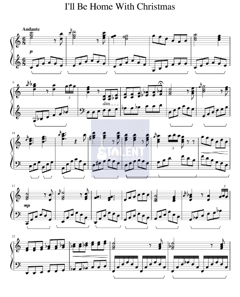 Tải FREE I'll Be Home With Christmas sheet nhạc Piano PDF