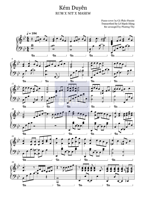 Tải FREE Kém Duyên sheet nhạc Piano PDF