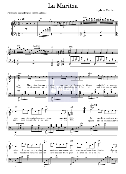 Tải FREE La Maritza sheet nhạc Piano PDF