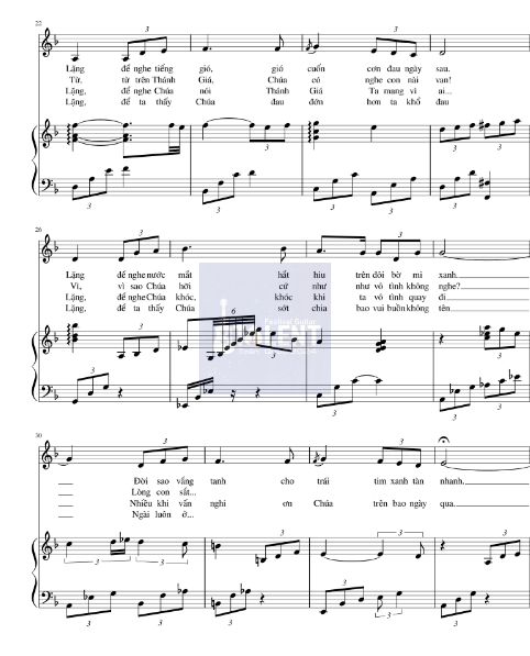 Tải FREE Lặng sheet nhạc Piano PDF