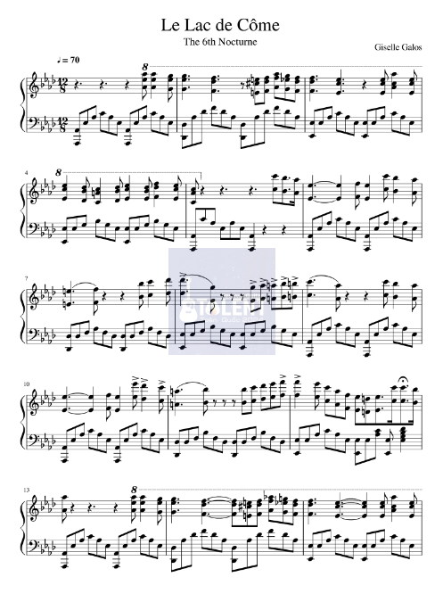 Tải FREE Le Lac de Côme sheet nhạc Piano PDF