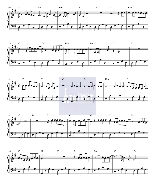 Tải FREE Let Her Go sheet nhạc Piano PDF