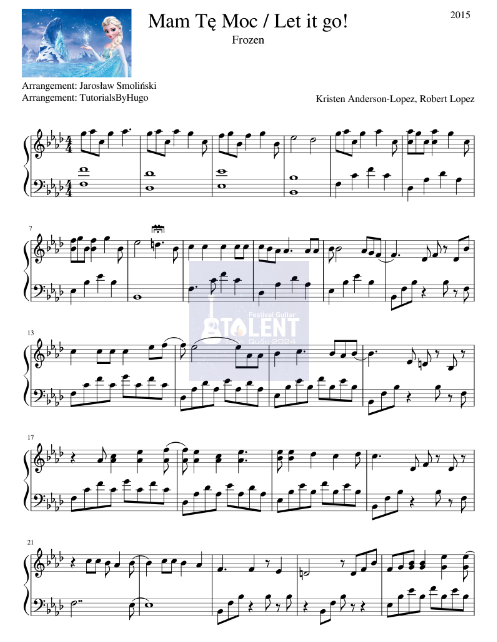 Tải FREE Let It Go sheet nhạc Piano PDF
