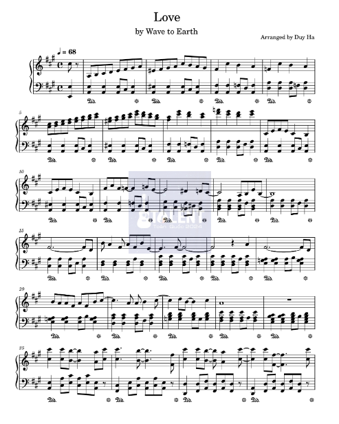 Tải FREE Love sheet nhạc Piano PDF