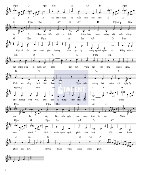 Tải FREE Ly Rượu Mừng sheet nhạc Piano PDF