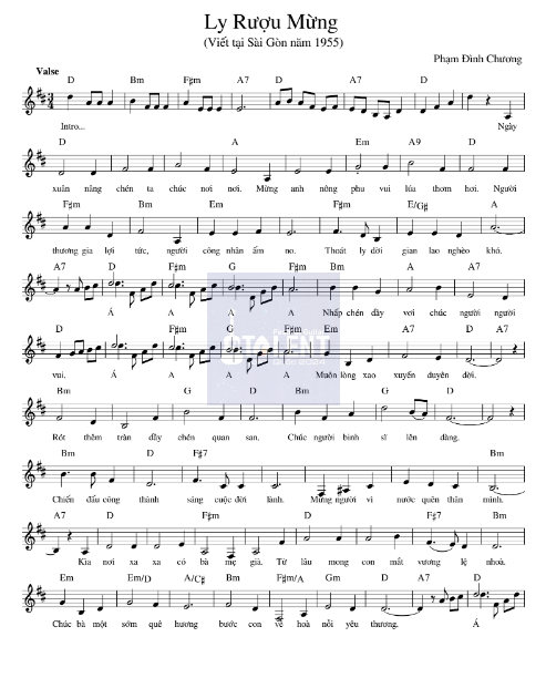 Tải FREE Ly Rượu Mừng sheet nhạc Piano PDF