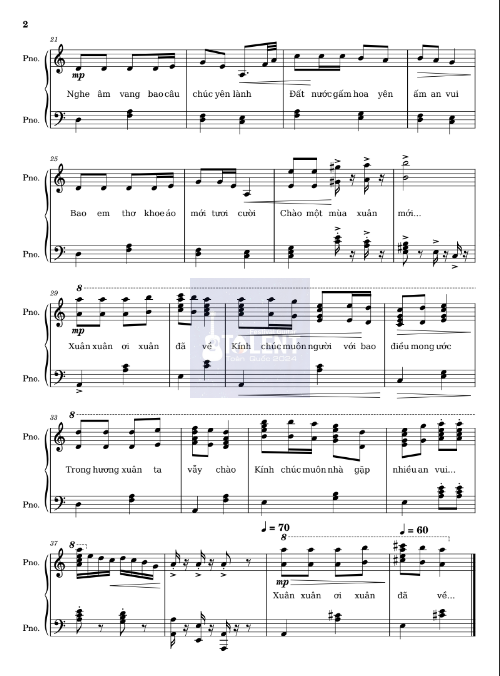Tải FREE Mùa Xuân Ơi sheet nhạc Piano PDF