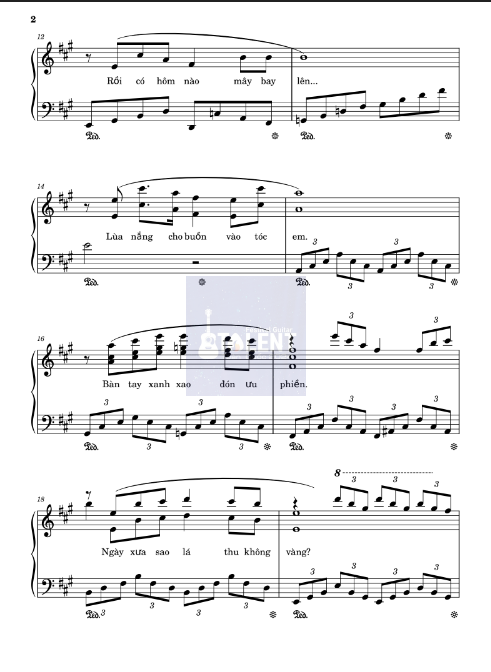 Tải FREE Nắng Thủy Tinh sheet nhạc Piano PDF