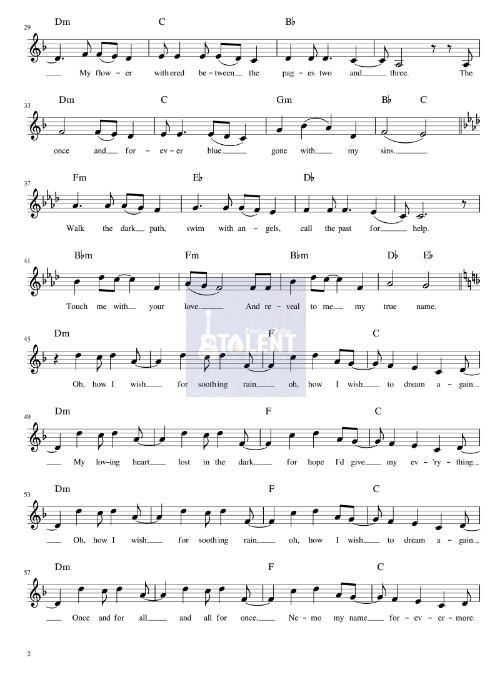 Tải FREE Nemo sheet nhạc Piano PDF