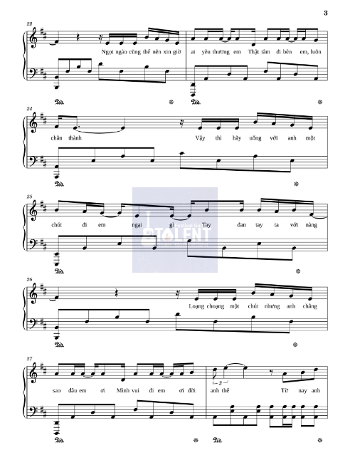 Tải FREE Ngôi Sao Cô Đơn sheet nhạc Piano PDF