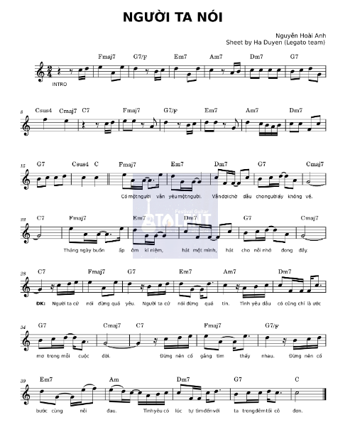 Tải FREE Người Ta Nói sheet nhạc Piano PDF