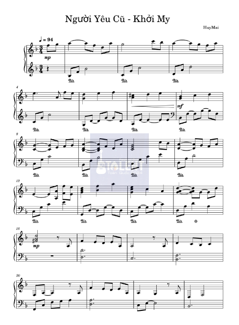 Tải FREE Người Yêu Cũ sheet nhạc Piano PDF