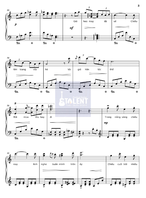 Tải FREE Nhìn Những Mùa Thu Đi sheet nhạc Piano PDF