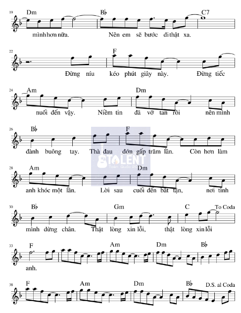 Tải FREE Nơi Mình Dừng Chân sheet nhạc Piano PDF