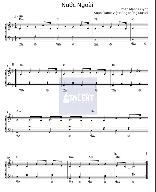 Tải FREE Nước Ngoài sheet nhạc Piano PDF