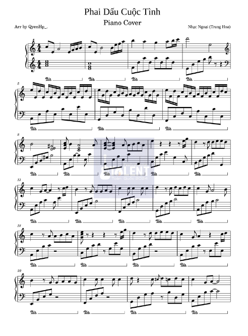 Tải FREE Phai Dấu Cuộc Tình sheet nhạc Piano PDF