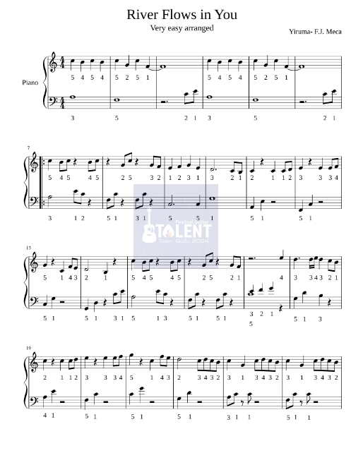 Tải FREE River Flows In You sheet nhạc Piano PDF