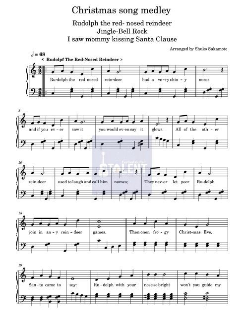 Tải FREE Rudolph The Red sheet nhạc Piano PDF