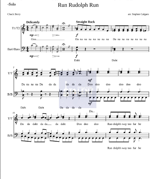 Tải FREE Run Rudolph Run sheet nhạc Piano PDF