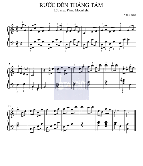 Tải FREE Rước Đèn Tháng Tám sheet nhạc Piano PDF