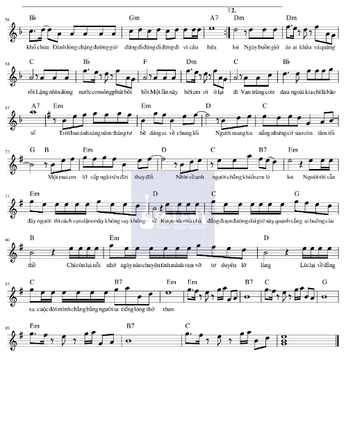 Tải FREE Sóng Gió sheet nhạc Piano PDF