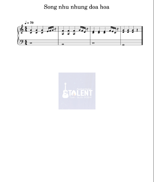 Tải FREE Sống Như Những Đóa Hoa sheet nhạc Piano PDF