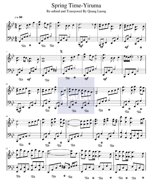 Tải FREE Spring Time sheet nhạc Piano PDF