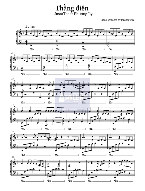 Tải FREE Thằng Điên sheet nhạc Piano PDF
